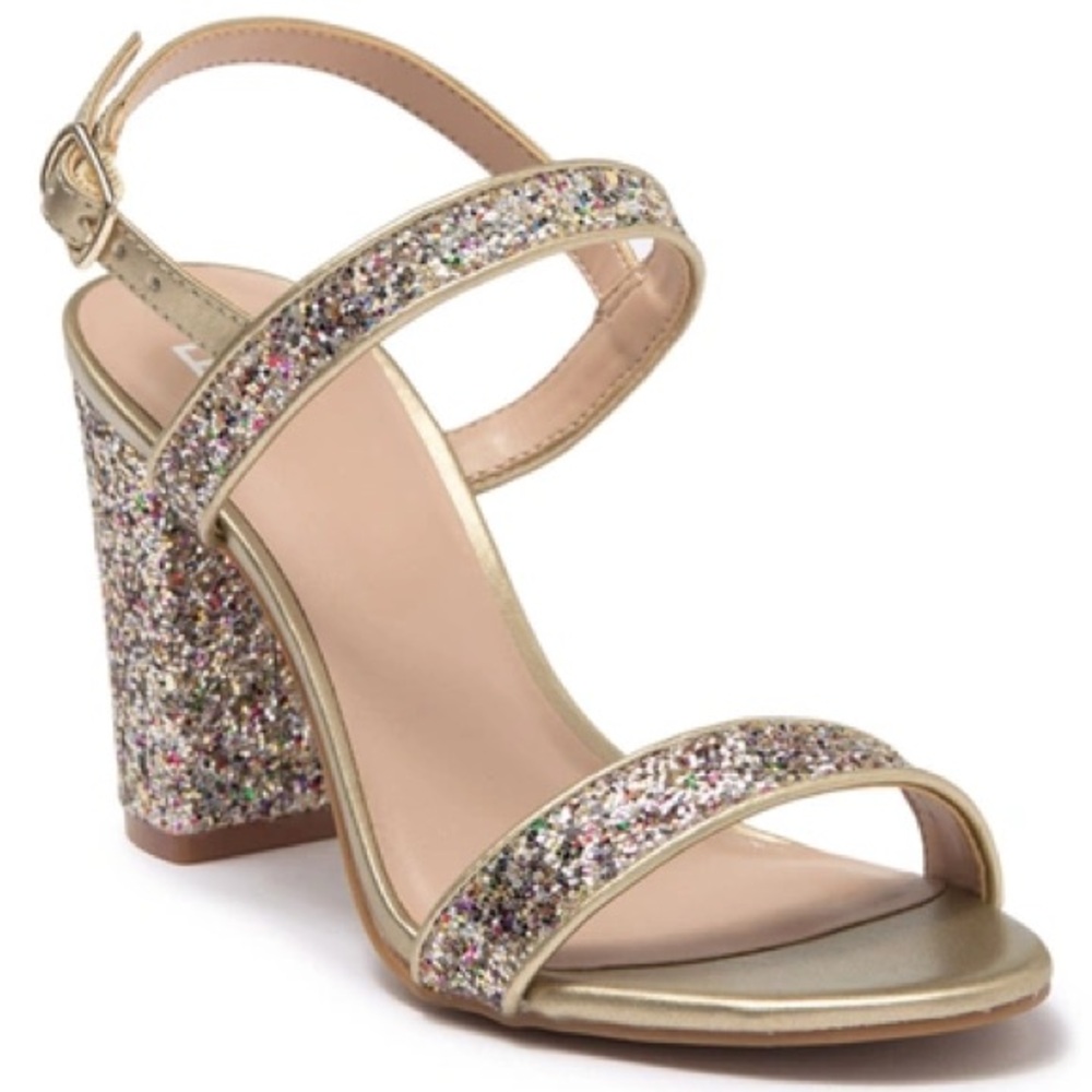 Elegant Gold Glitter Women's Sandals